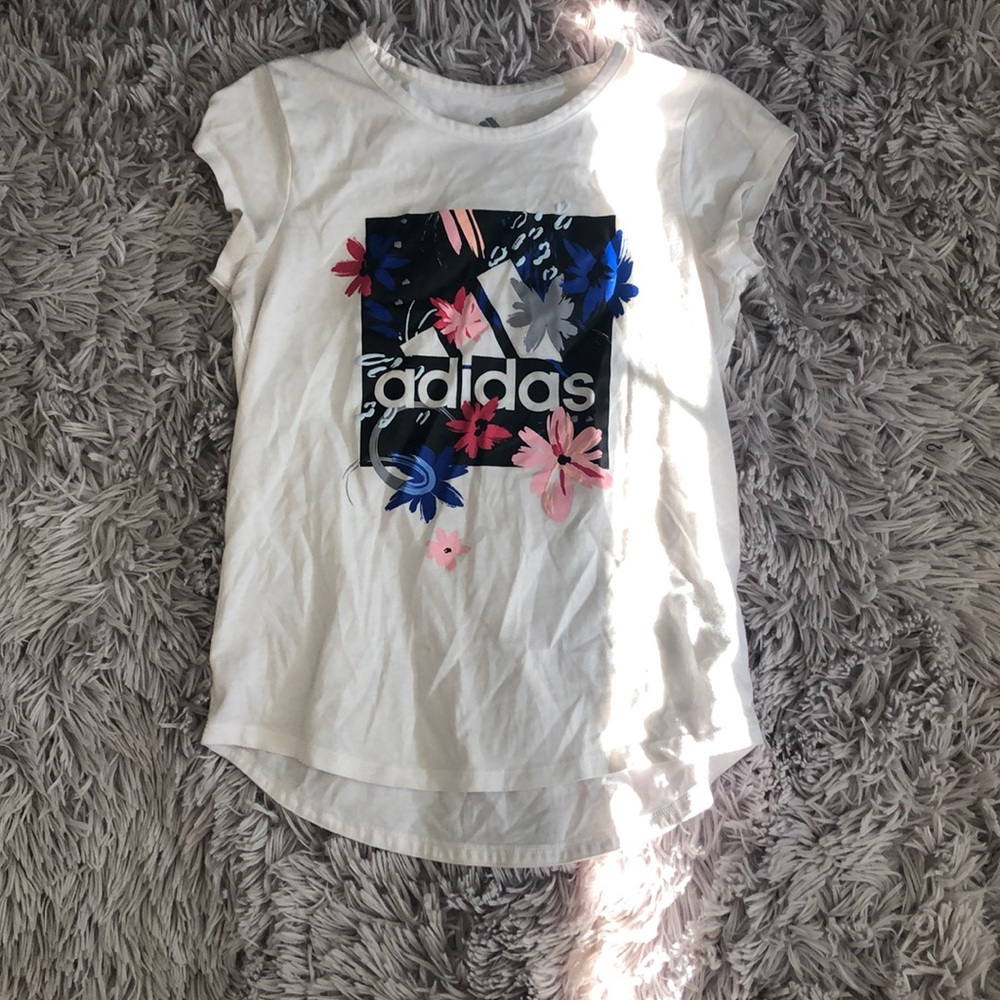 Adidas floral youth shirt